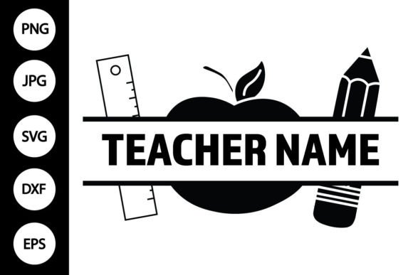Custom Teacher Name SVG for Embroidery
