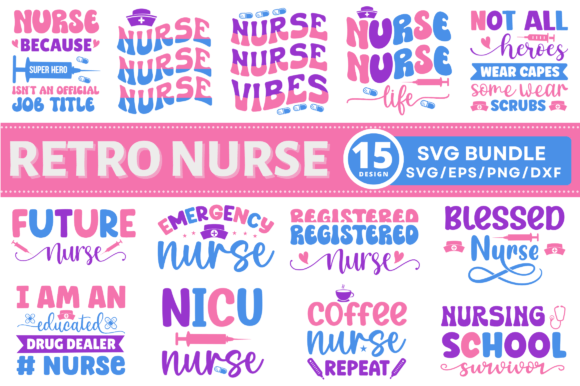 Retro Nurse SVG Bundle: A Versatile Design