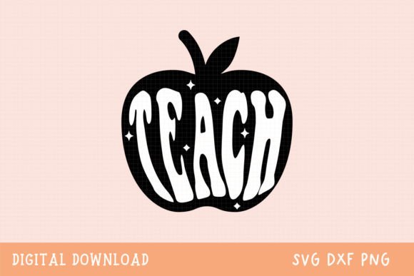 Retro Teacher Design for Embroidery Projects