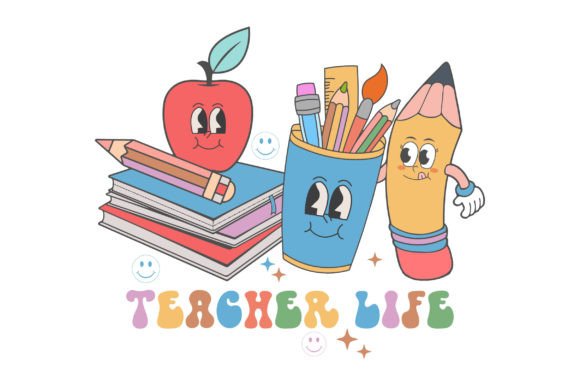 Retro Teacher Life Svg: A Charming Embroidery Design