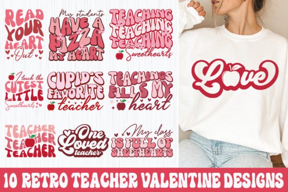 Retro Teacher Valentine SVG Bundle Review