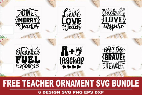 Review: Free Teacher Ornament SVG Bundle