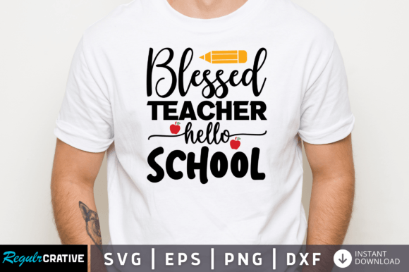 Review of FREE Blessed Teacher Hello Svg