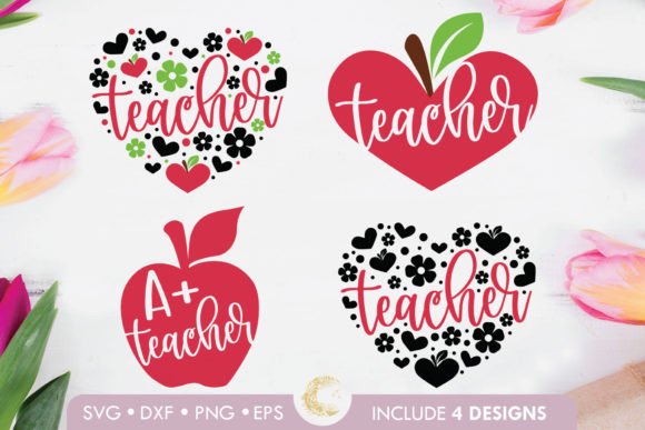 Review: School Apple Heart Teacher Bundle Svg