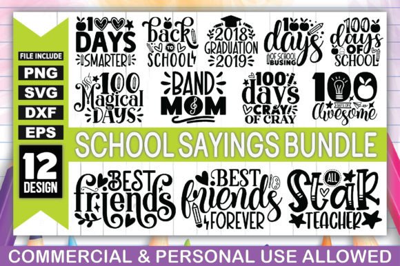School Sayings SVG Bundle: A Versatile Design Collection