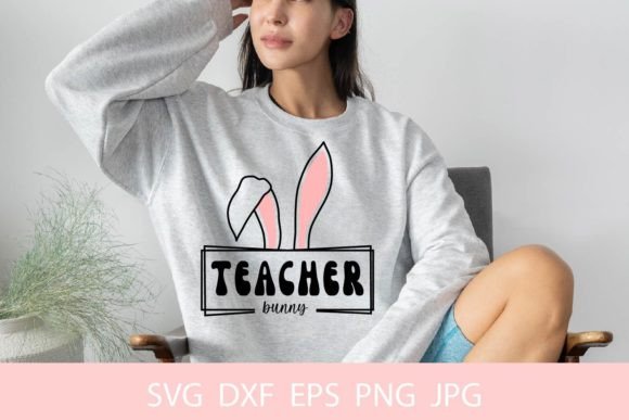 Teacher Bunny SVG: A Charming Easter Embroidery Design